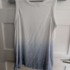 GAP White to Light Blue Ombre Scoop Tank